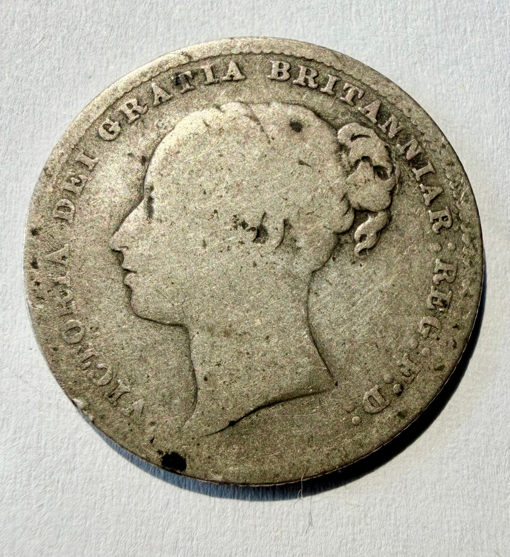 1885 Queen Victoria shilling