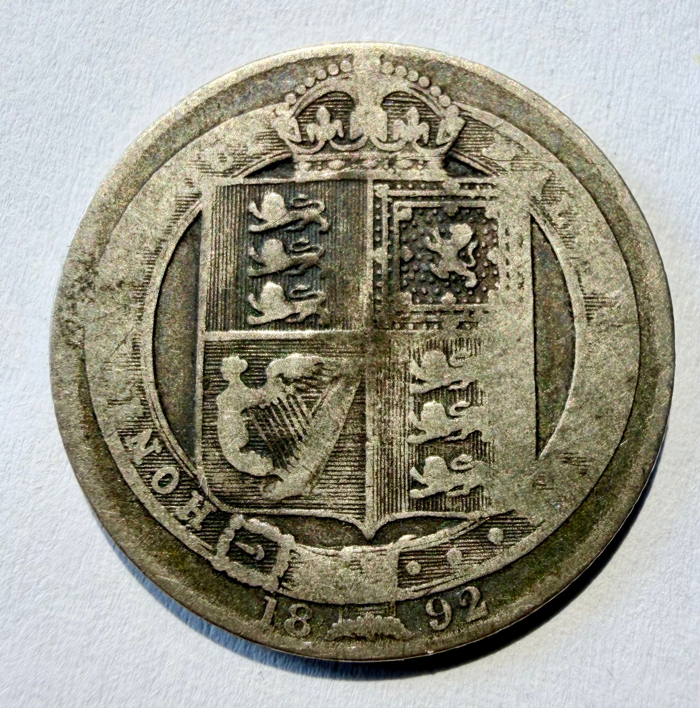 1892 Queen Victoria Shilling