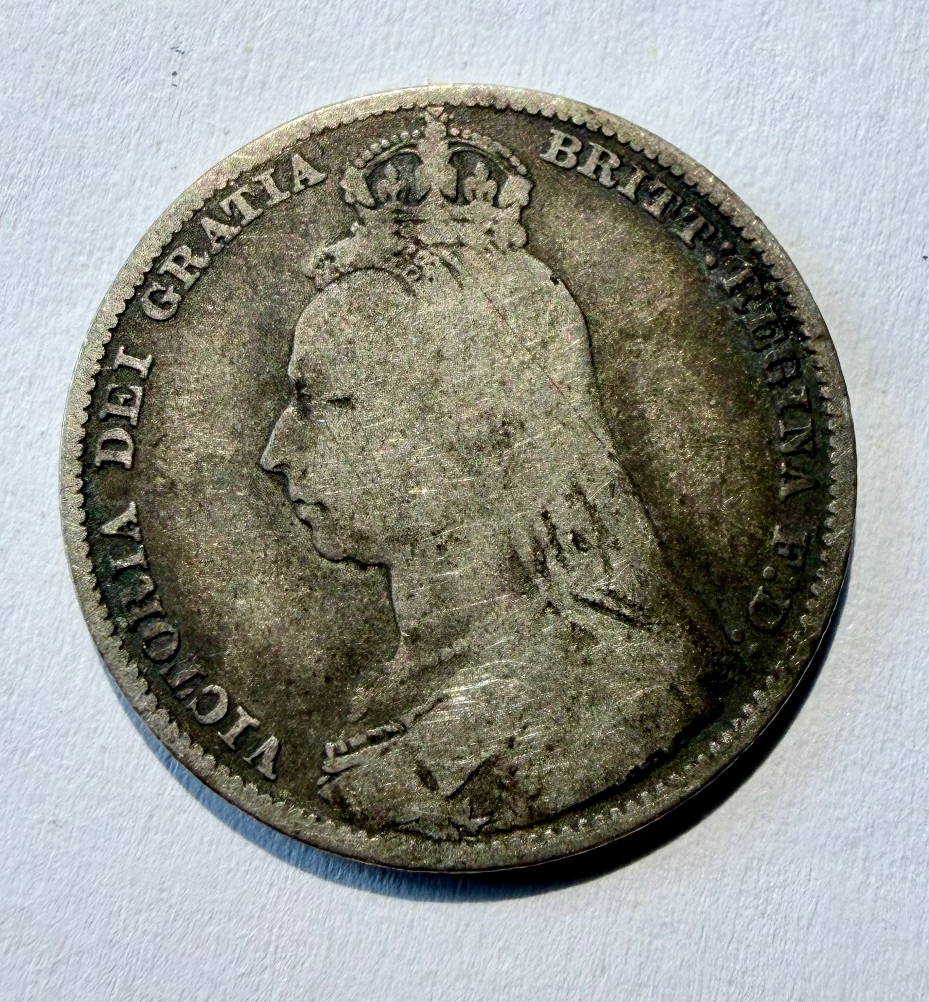 1892 Queen Victoria Shilling