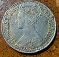 1878 Queen Victoria Silver Florin-Ex mount
