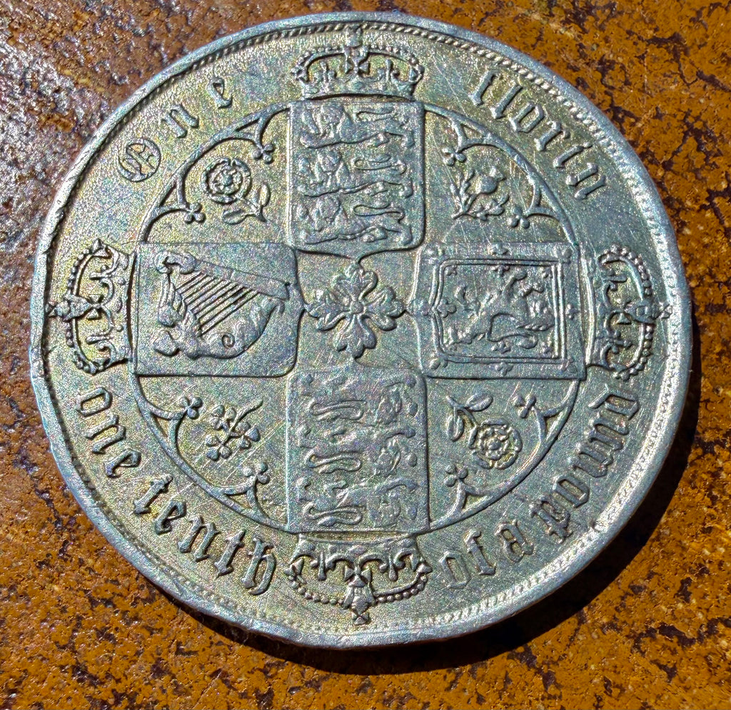1878 Queen Victoria Silver Florin-Ex mount