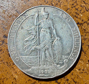 1909 Edward VII Silver Florin