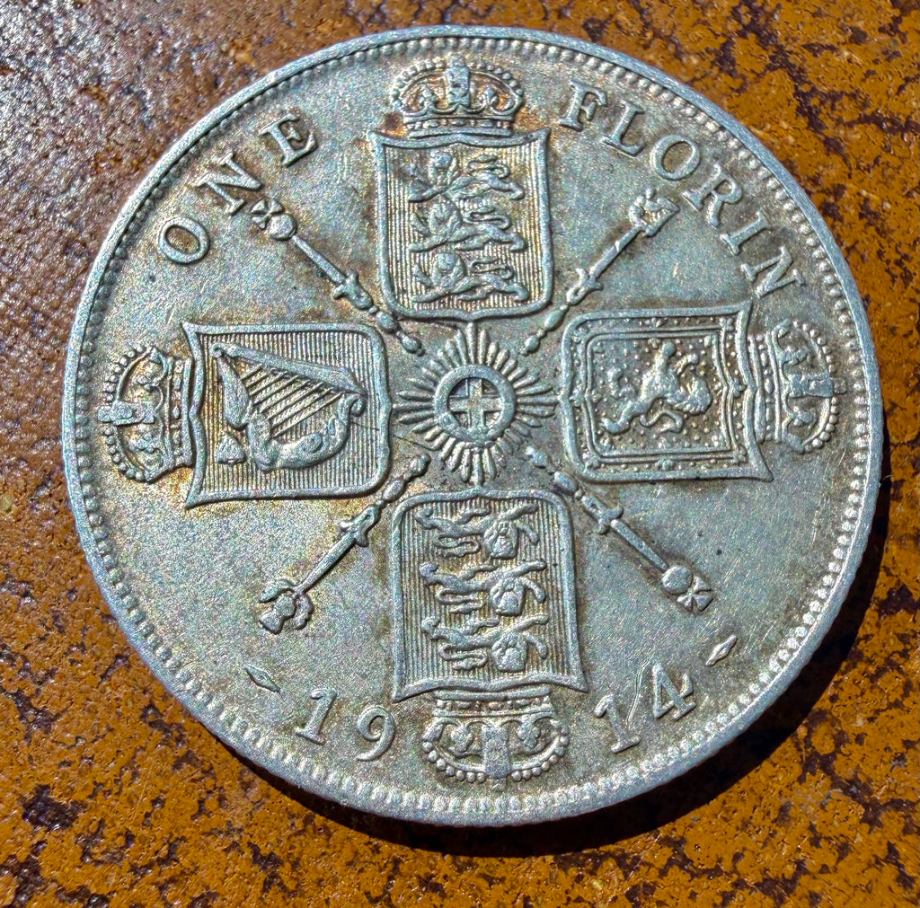 George V 1914 florin