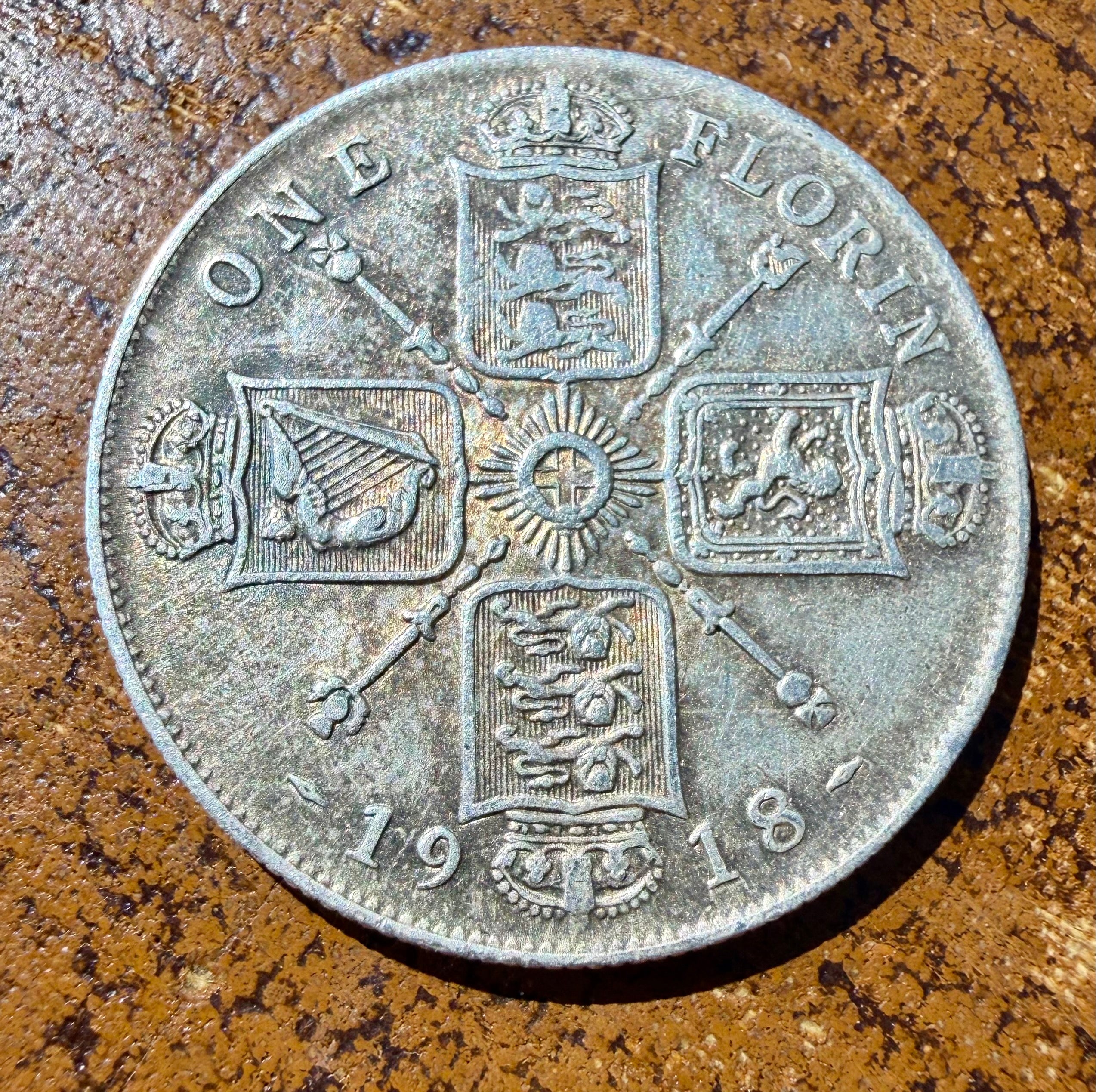 George V 1918 florin