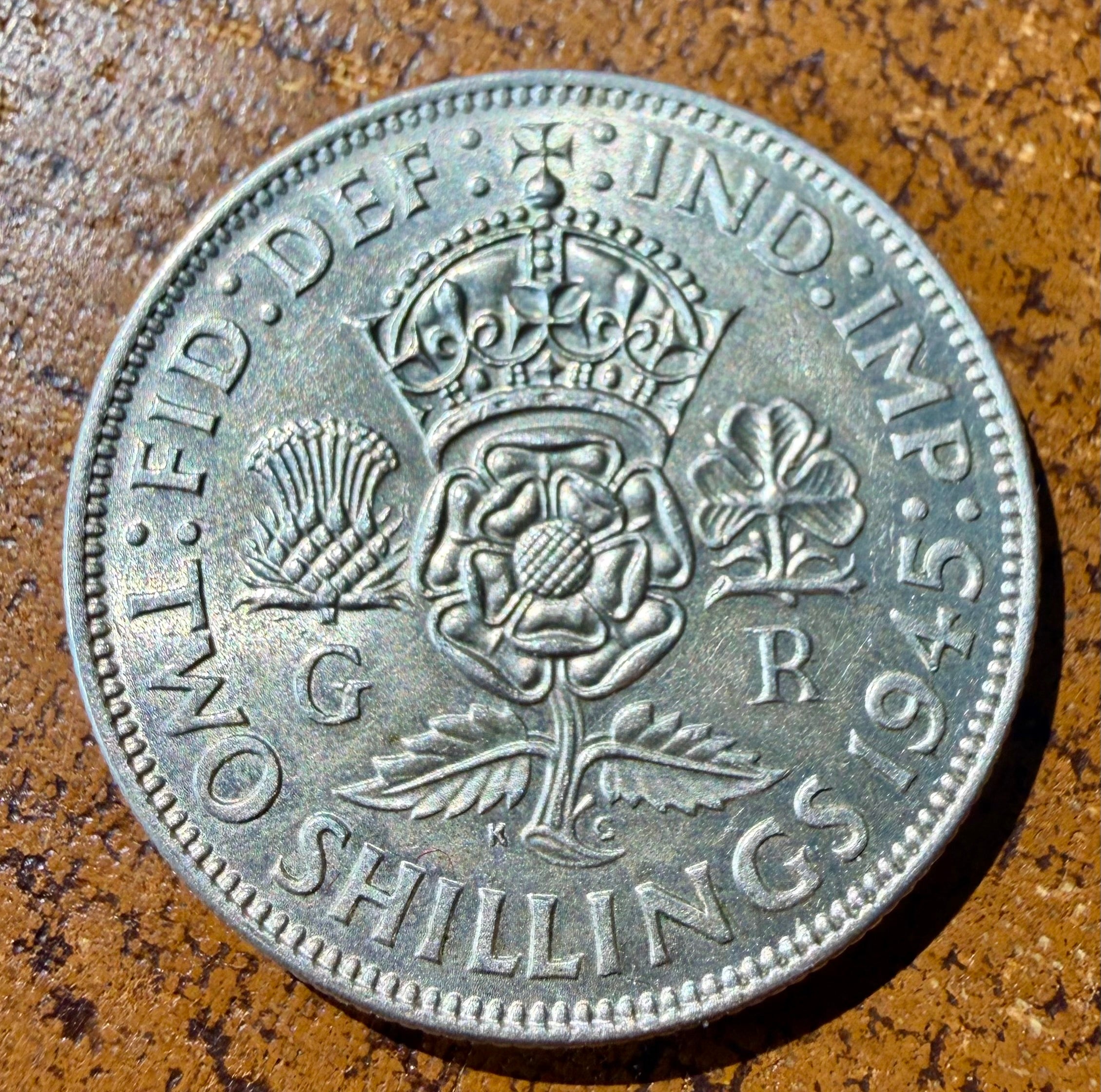 1945 George VI Silver Two Shillings