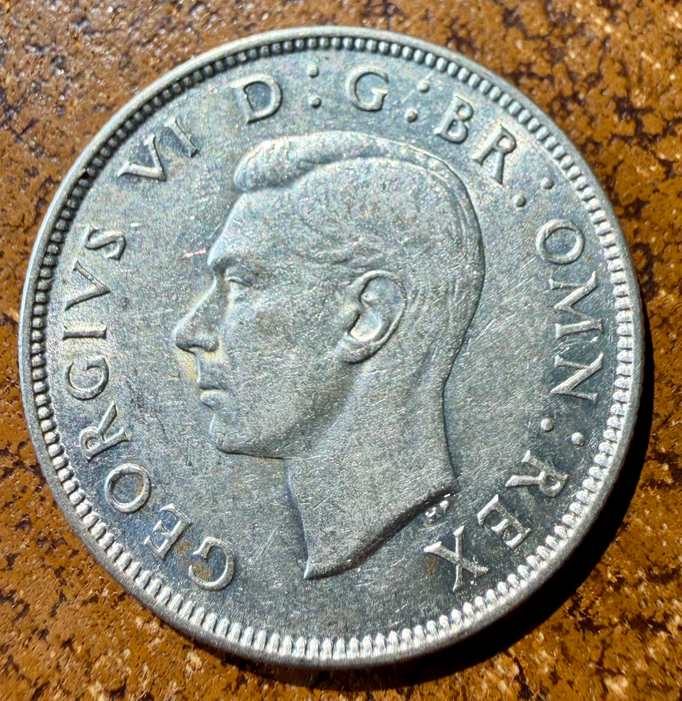1944 George VI Silver Two Shillings