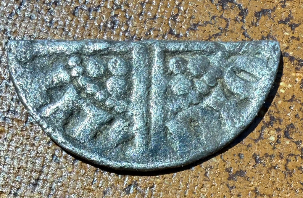 Henry III Hammered Silver Cut Halfpenny - Class 5b2 Canterbury Mint (CANT)