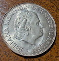 1969 Netherlands 2 and 1/2 Gulden Silver Coin