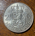 1960 Netherlands 2½ Gulden Silver Coin - Queen Juliana Rijksdaalder - 0.720 Silver (Copy)
