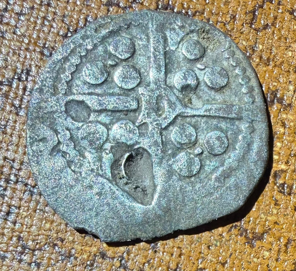 Edward IV Penny Durham Mint - Bishop Booth - B Crown V Neck, D centre reverse