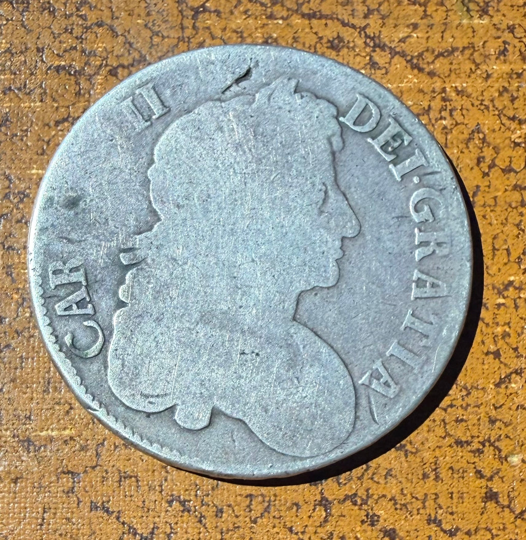 Charles II 2nd Bust 1668 Milled Silver Crown