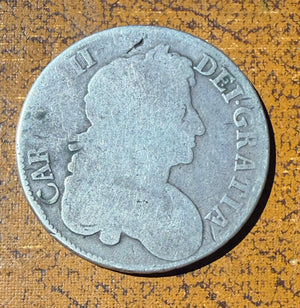 Charles II 2nd Bust 1668 Milled Silver Crown