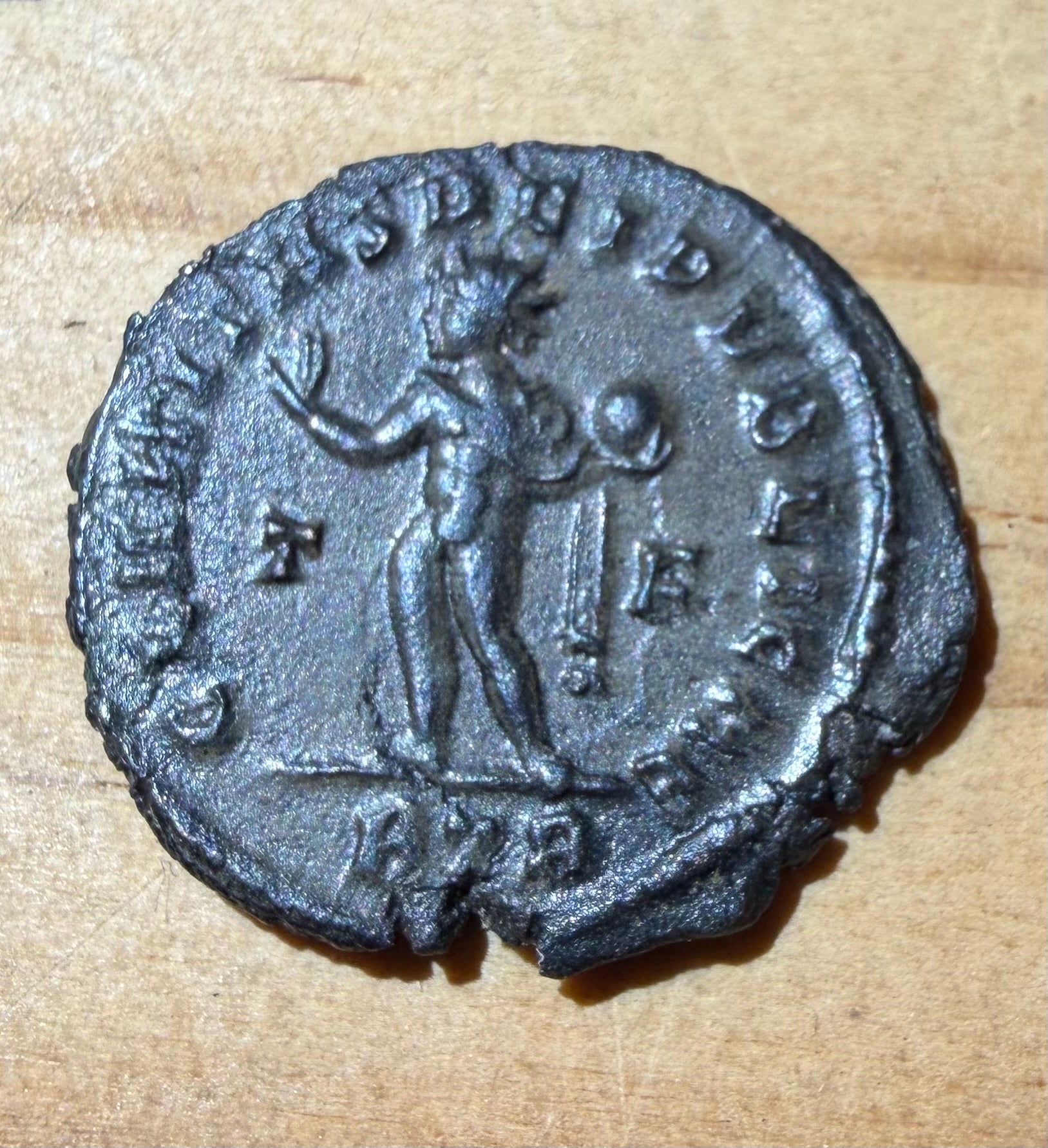 Constantine II Caesar Soli Invicto Comiti BTR Trier Mint 20mm