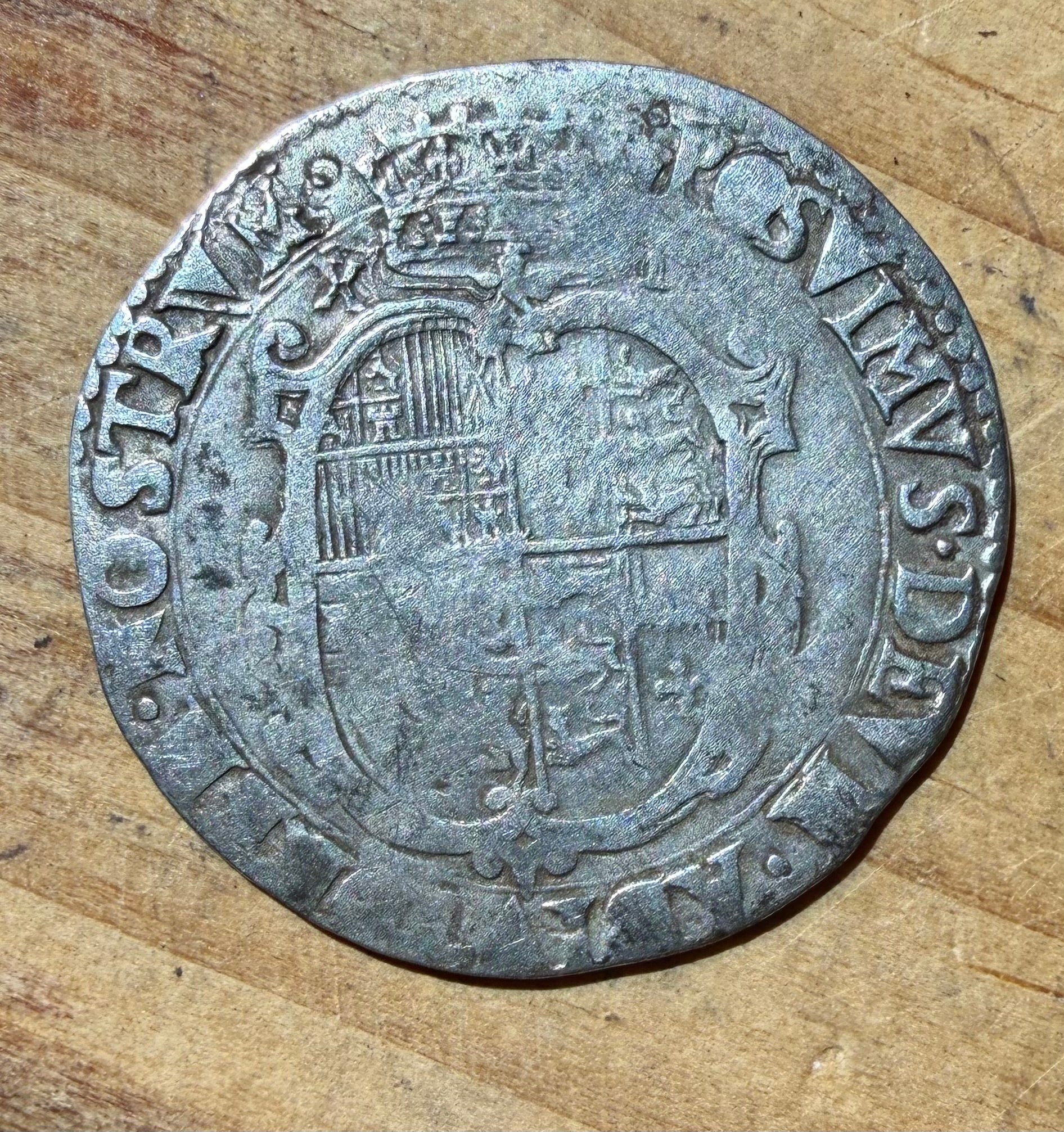 Tudor Philip & Mary Silver Shilling 1554 - 30.4mm / 5.82g - Hammered Coin