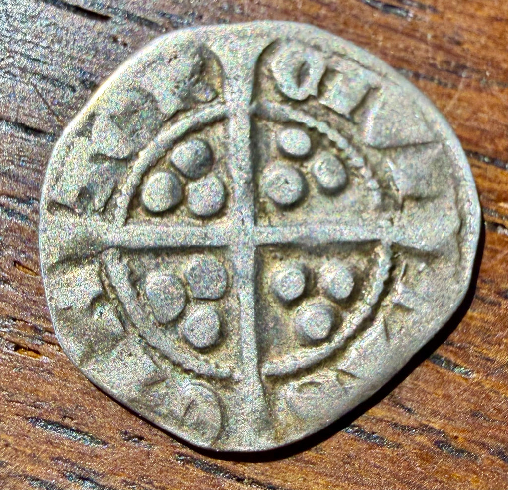 Edward II Silver Penny - Class 11a3 - Canterbury Mint - Broken Ornament - S.1455