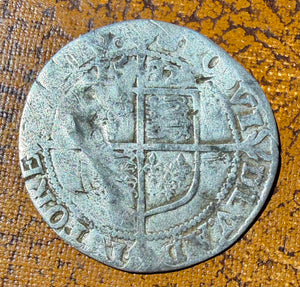 1592 Elizabeth I Hammered Silver Sixpence - Mintmark Tun (S.2578B)