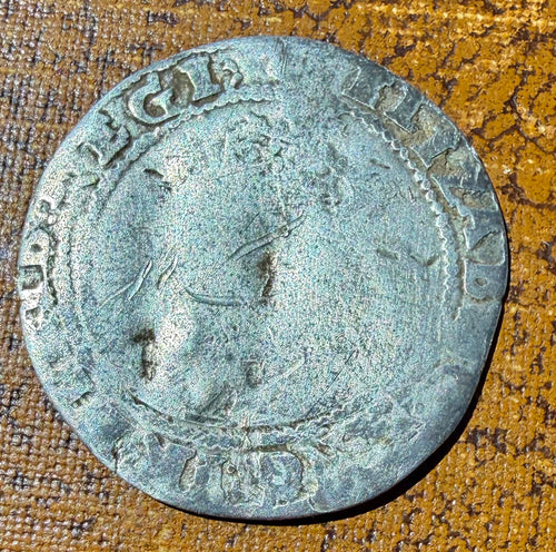 1592 Elizabeth I Hammered Silver Sixpence - Mintmark Tun (S.2578B)