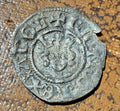 Richard II Silver Hammered Halfpenny - Intermediate Style N.1331b - Roman N's
