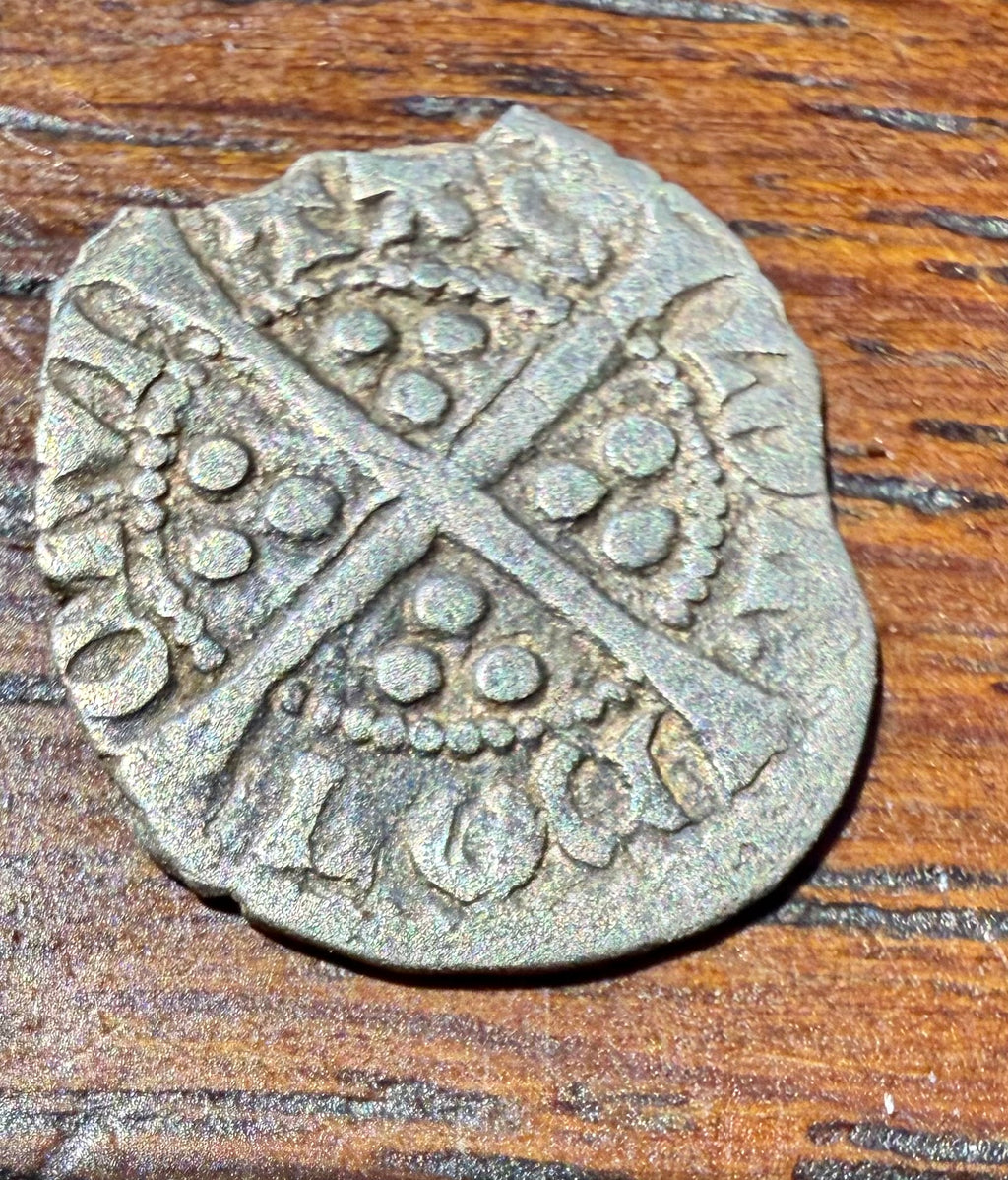 Edward I Silver Farthing Class 10cf Withers 28 - Bifoliate Crown, London Mint
