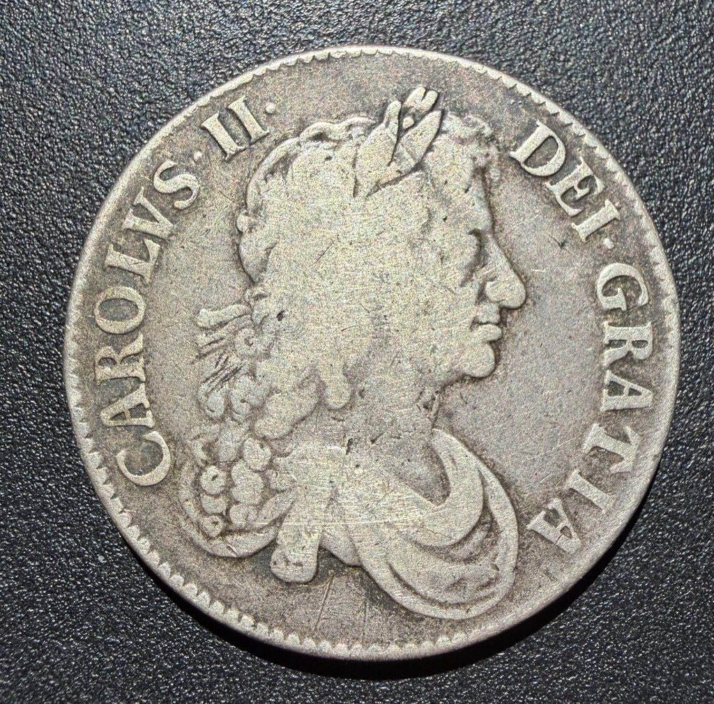 1671 Charles II Silver Crown - Second Bust (S.3357 / ESC 42) V. TERTIO
