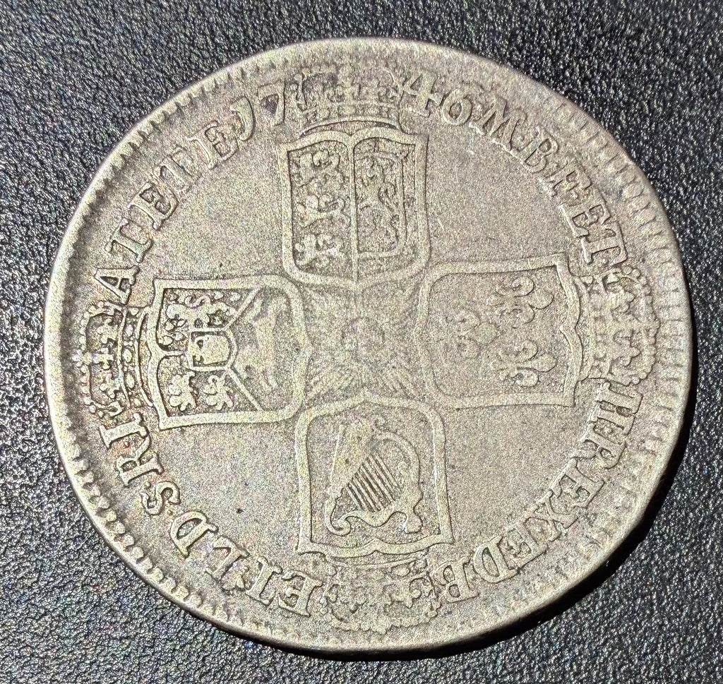 1745 George II Silver Halfcrown LIMA