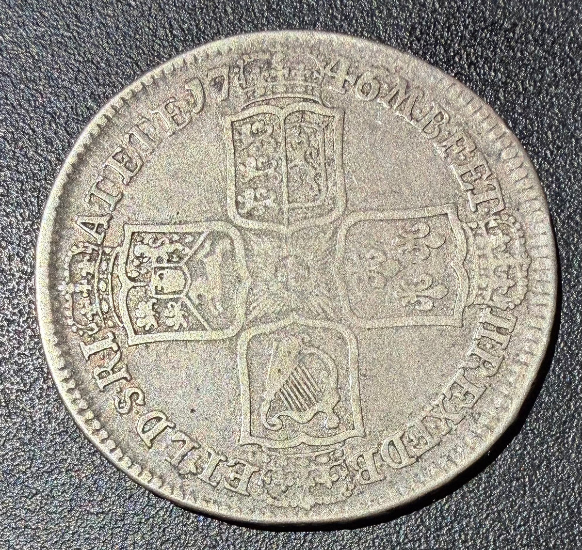 1745 George II Silver Halfcrown LIMA