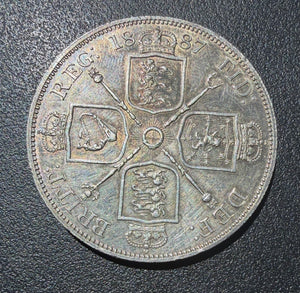 1887 Queen Victoria Double Florin – Arabic 1