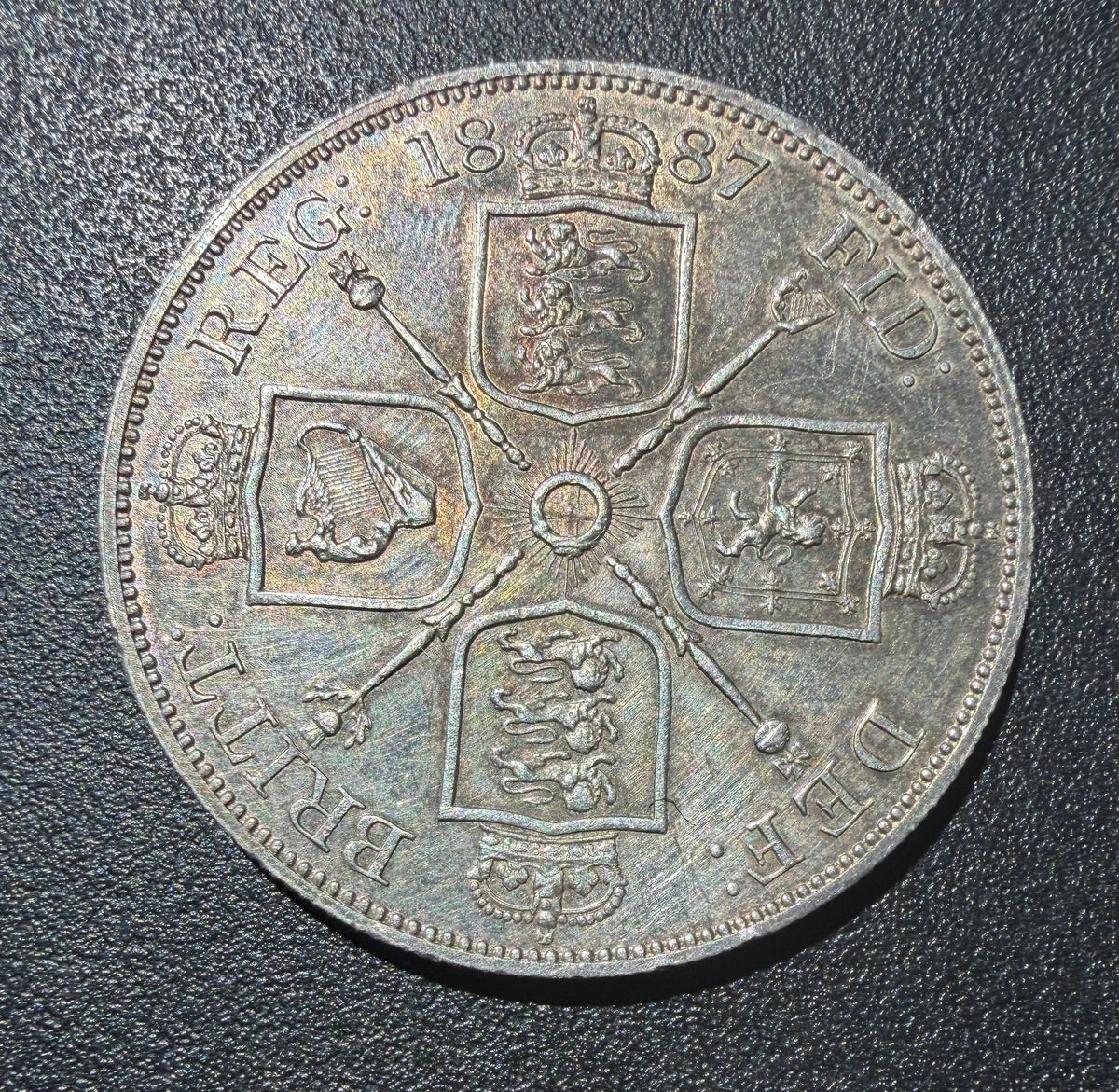 1887 Queen Victoria Double Florin – Arabic 1
