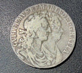 1689 William & Mary Silver Halfcrown - 1st Shield / Frosted Caul - Spink 3434