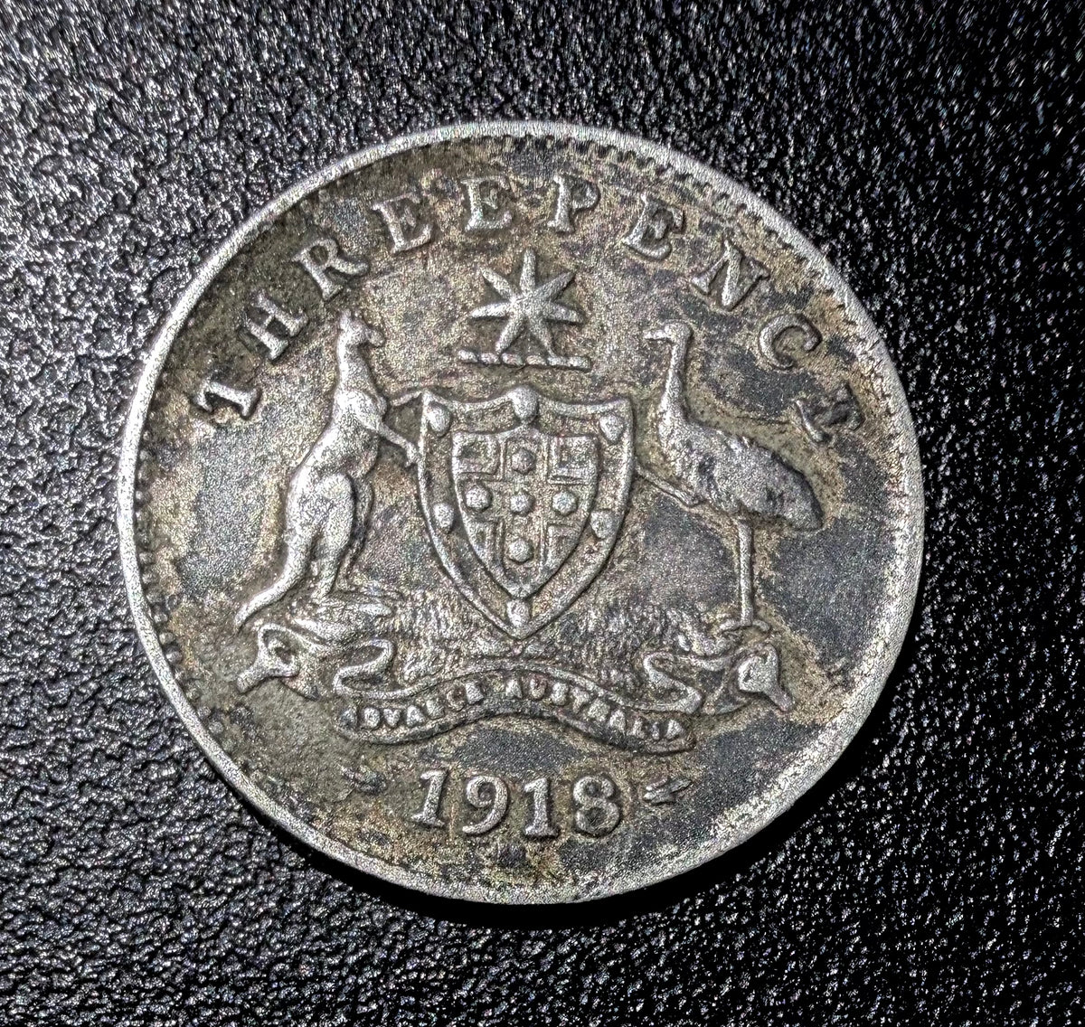 1918-M Australia Silver Threepence - George V