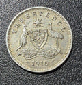 1910 Australia Silver Threepence - King Edward VII