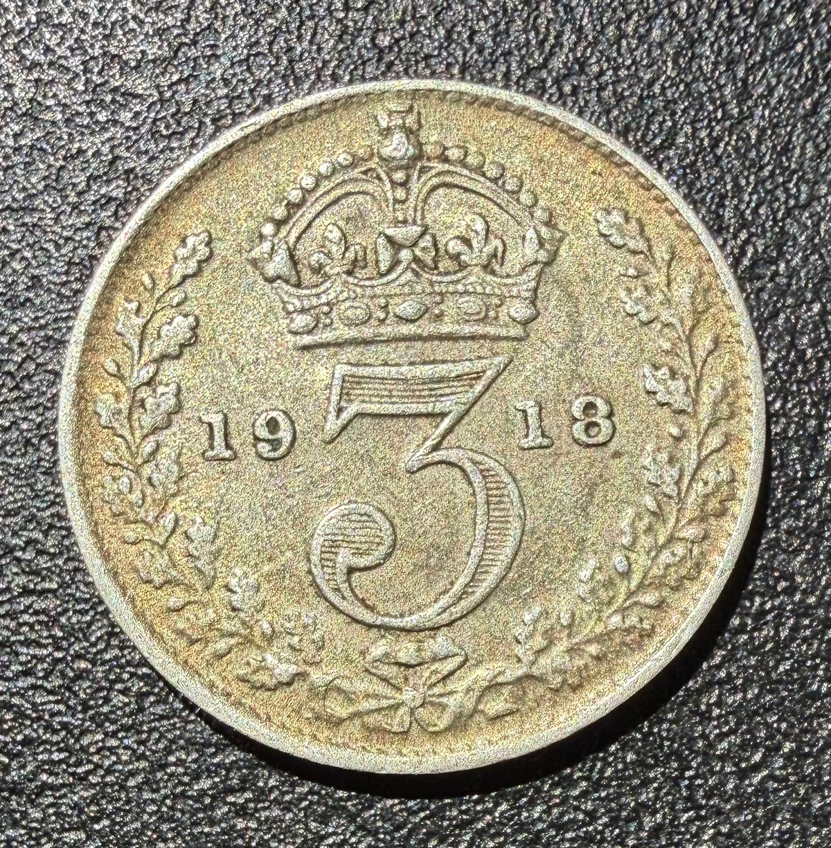 Threepence 1918 - King George V -nice example