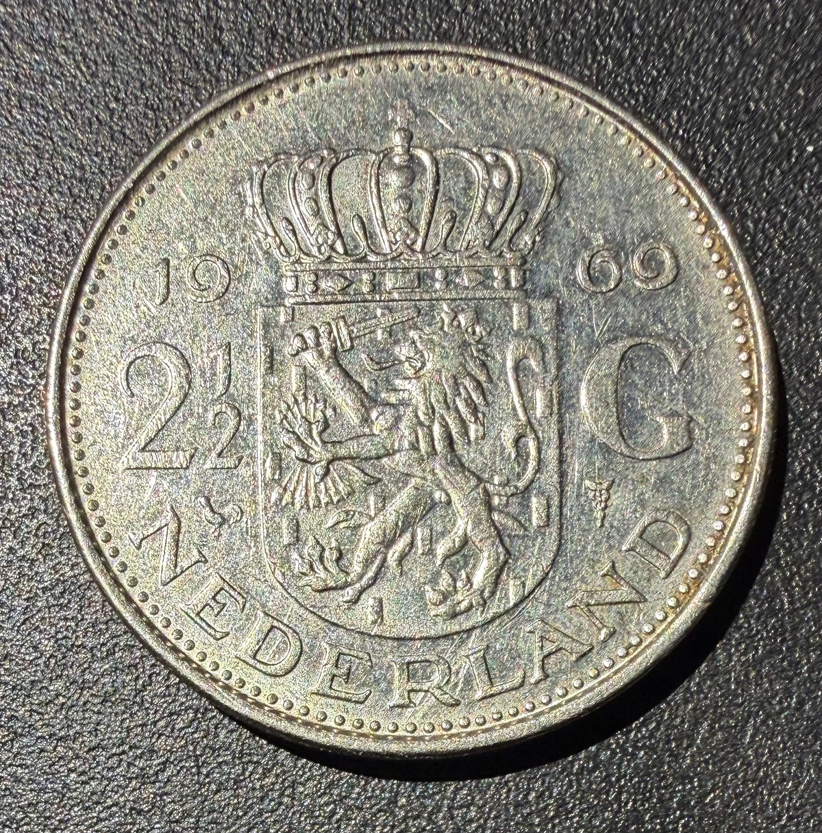 1969 Netherlands 2 1/2 Gulden - Queen Juliana - Rijksdaalder - High Grade AU/UNC
