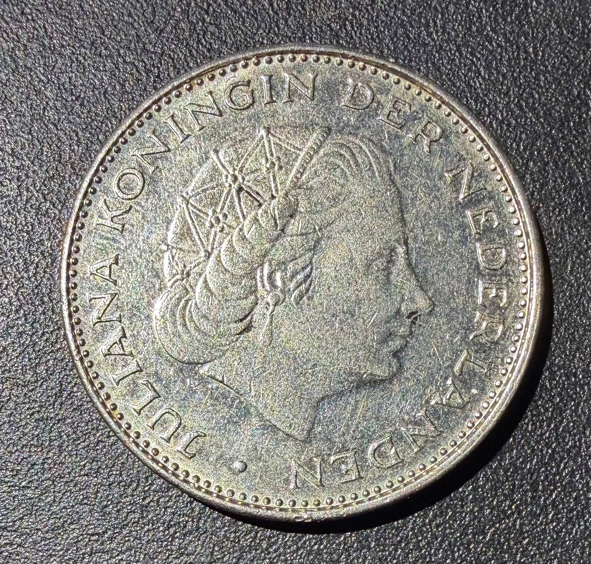 1970 Netherlands 2 1/2 Gulden - Queen Juliana - Rijksdaalder - High Grade
