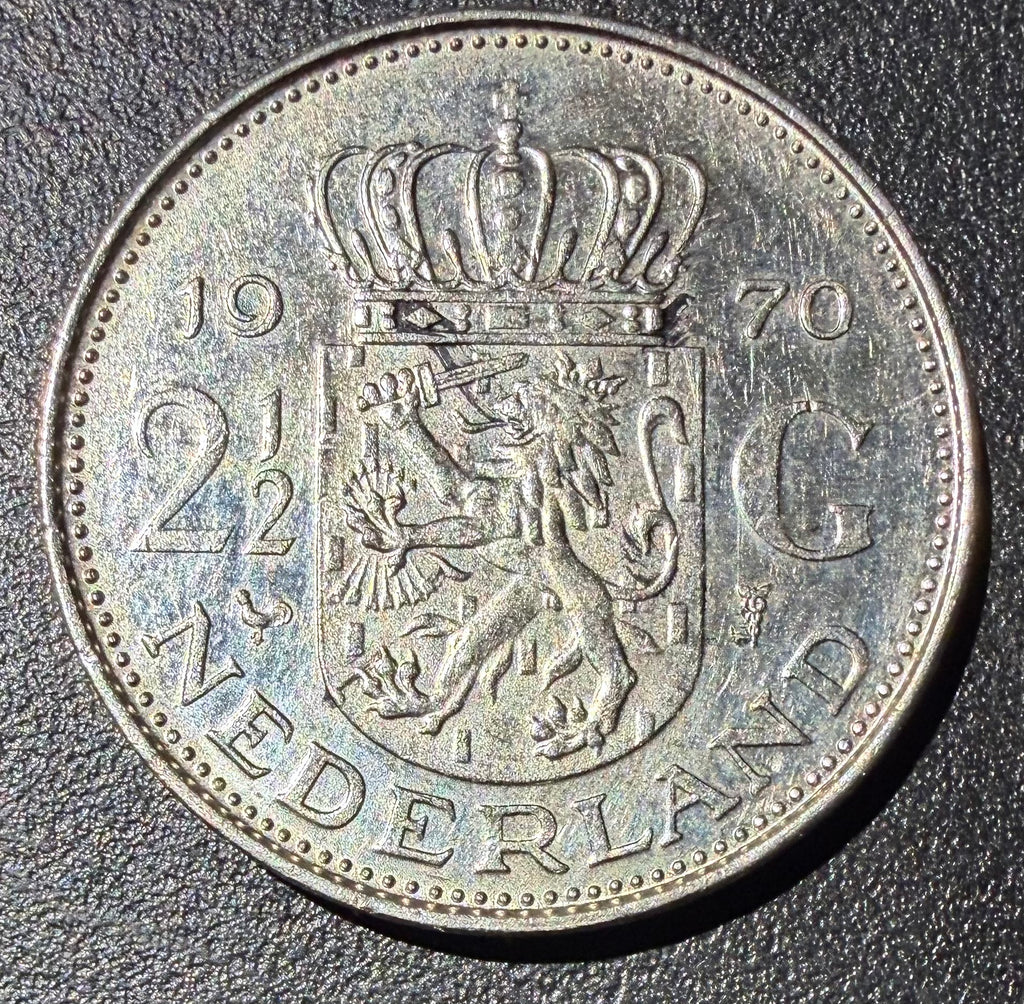 1970 Netherlands 2 1/2 Gulden - Queen Juliana - Rijksdaalder - High Grade