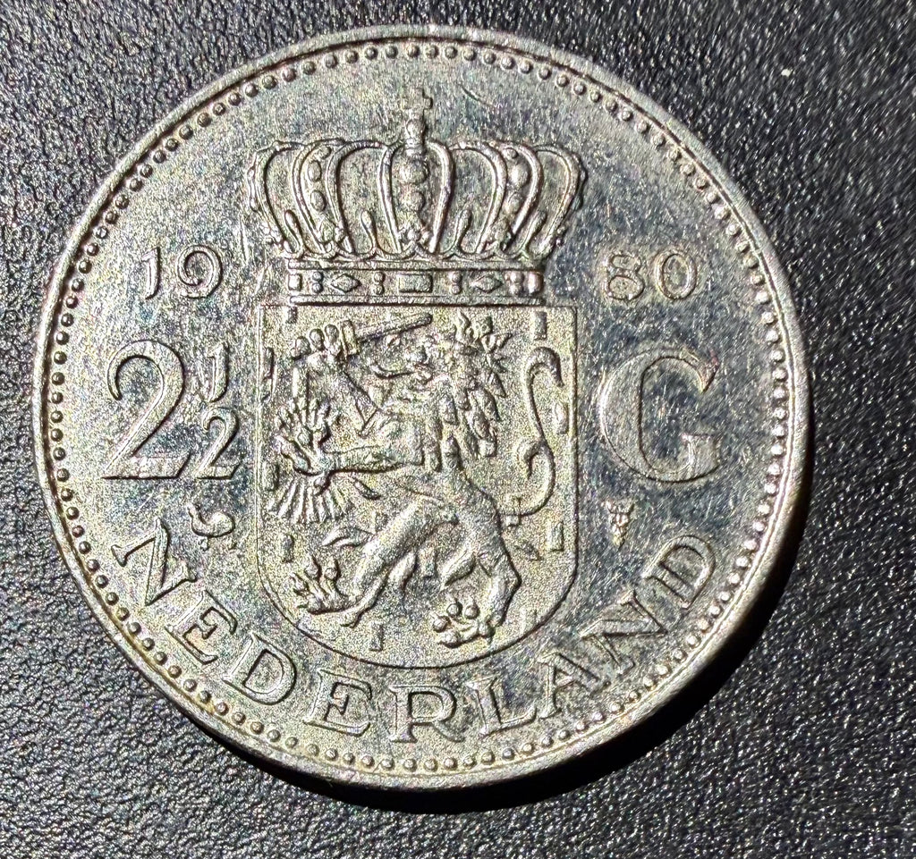1980 Netherlands 2 1/2 Gulden - Queen Juliana - Rijksdaalder - High Grade