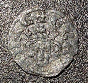 Edward I Silver Farthing Class 3de London Londoniensis  Spink 1445A