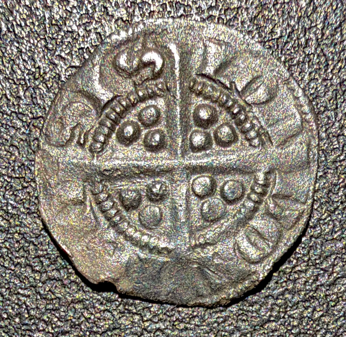Edward I Silver Farthing Class 3de London Londoniensis  Spink 1445A
