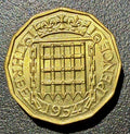 1954 Brass Threepence Coin - UNC.