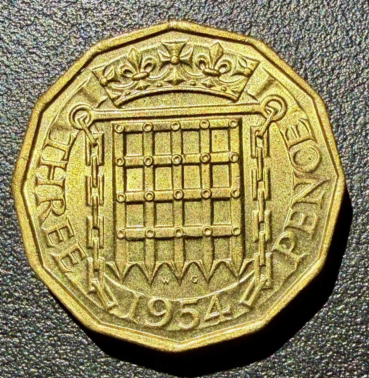 1954 Brass Threepence Coin - UNC.