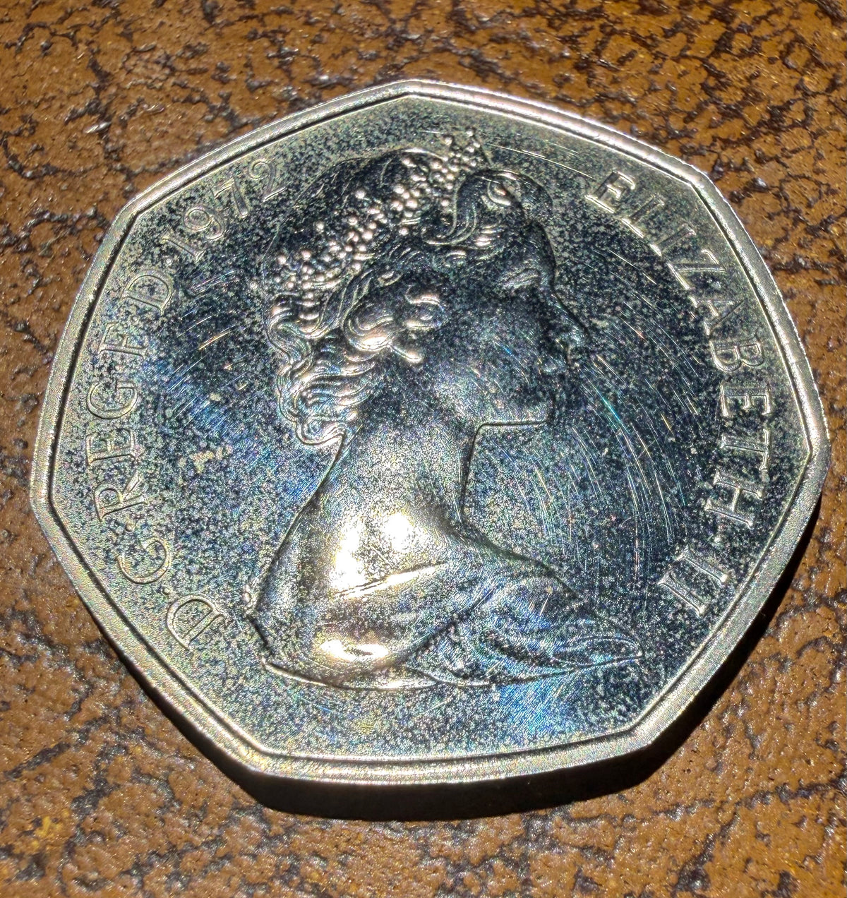 1972 UK 50p Fifty Pence Coin - Britannia - PROOF - Royal Mint Set Issue