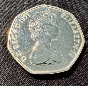 1971 UK 50p Fifty Pence Coin - Britannia - PROOF