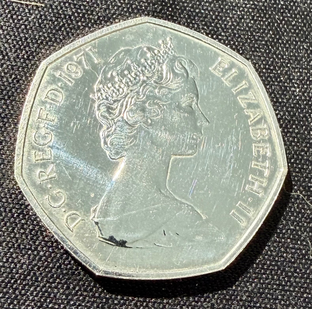 1971 UK 50p Fifty Pence Coin - Britannia - PROOF