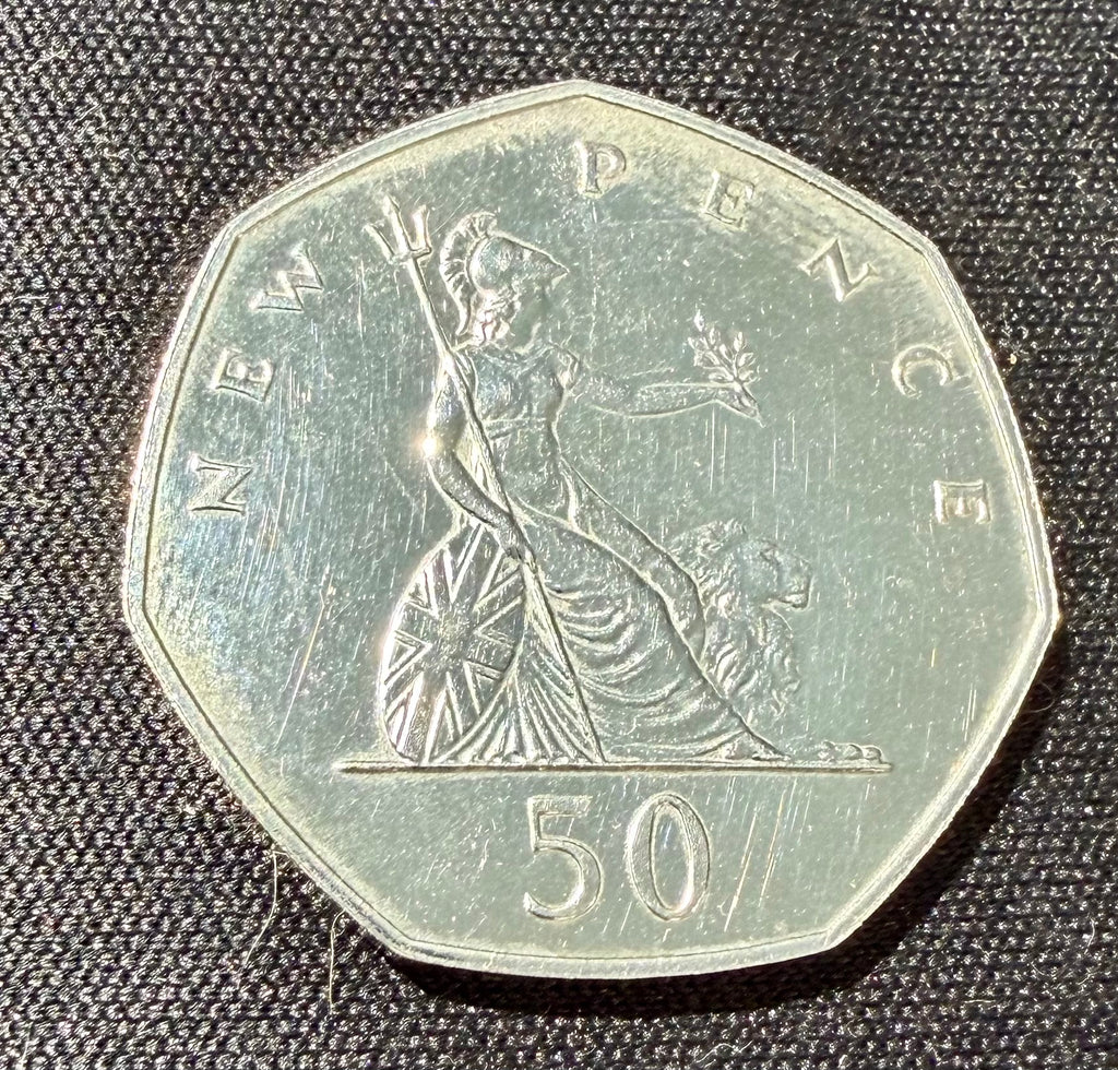 1971 UK 50p Fifty Pence Coin - Britannia - PROOF