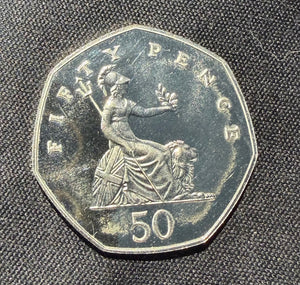 1984 United Kingdom Britannia Large 50p Proof Coin