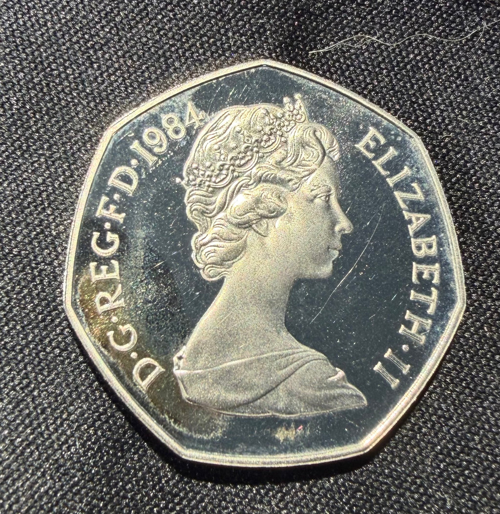 1984 United Kingdom Britannia Large 50p Proof Coin