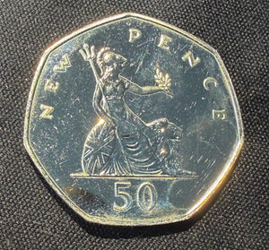 1975 United Kingdom Britannia Large 50p Proof Coin