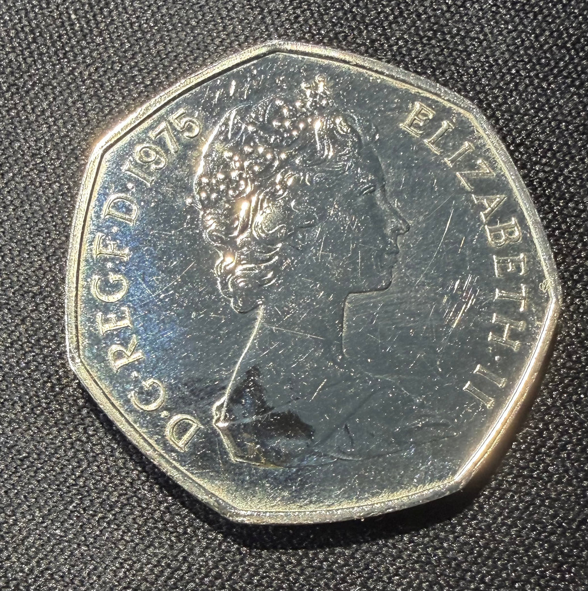 1975 United Kingdom Britannia Large 50p Proof Coin