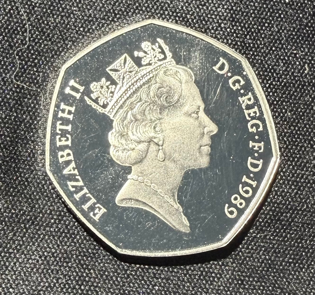1989 United Kingdom Britannia Large 50p Proof Coin
