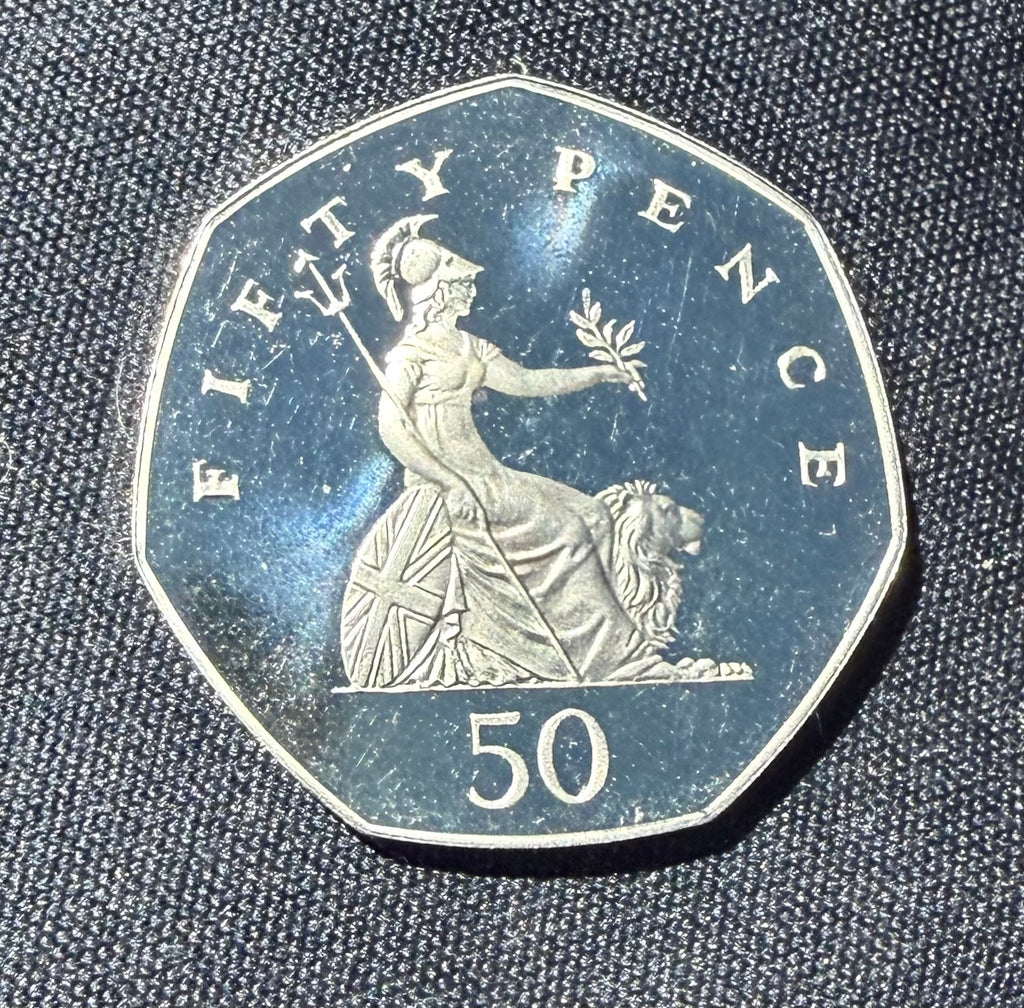 1989 United Kingdom Britannia Large 50p Proof Coin